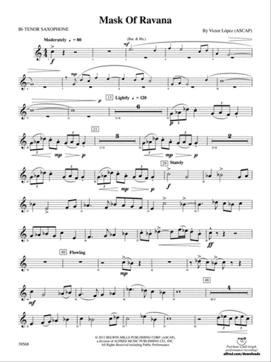 Mask of Ravana: B-flat Tenor Saxophone