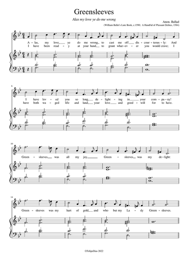 Greensleeves (Alas my love ye do me wrong)