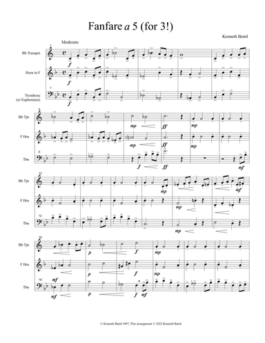 Fanfare a 5 (for 3!)