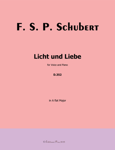 Licht und Liebe, by Schubert, in A flat Major