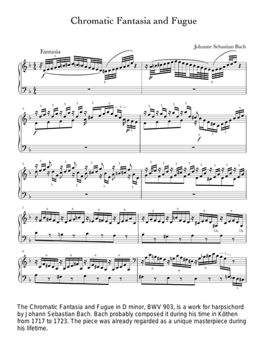 Chromatic Fantasia and Fugue