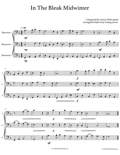 In The Bleak Midwinter - Score Only