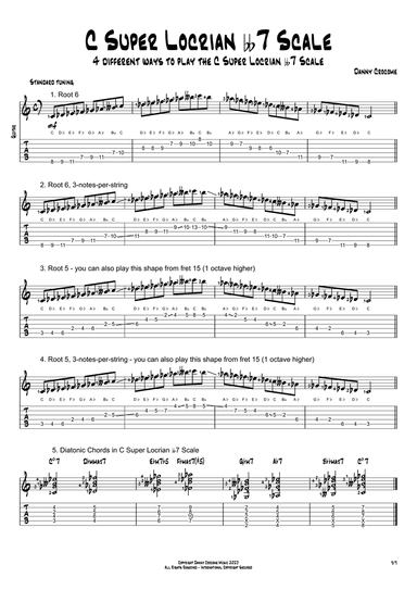 C Super Locrian bb7 Scale (4 Ways to Play)