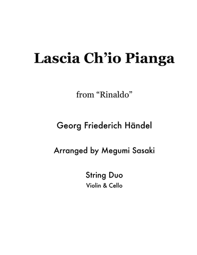 Lascia Ch'io Pianga