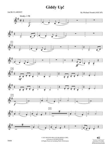 Giddy Up!: 2nd B-flat Clarinet