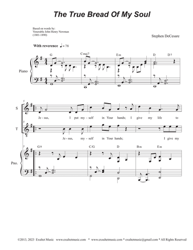 The True Bread Of My Soul (Duet for Soprano and Tenor solo)