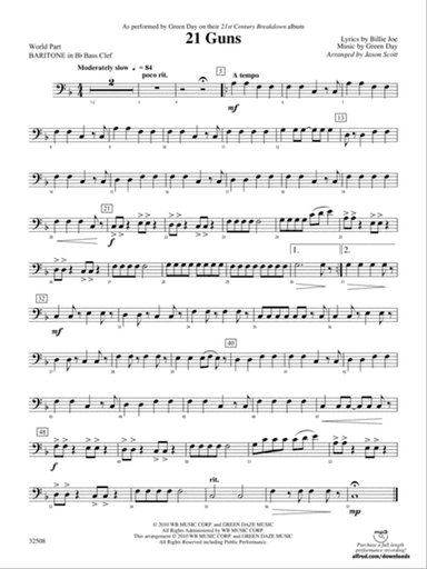 21 Guns: (wp) B-flat Baritone B.C.