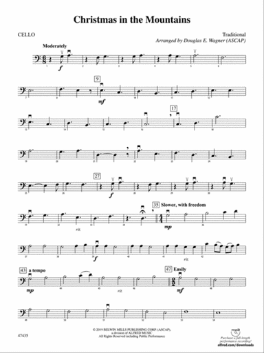 Christmas in the Mountains: Cello