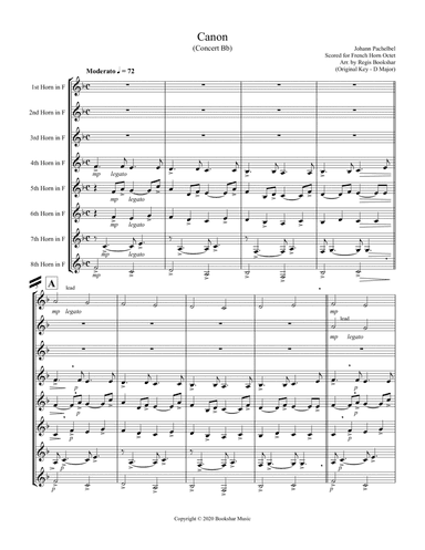 Canon (Pachelbel) (Bb) (French Horn Octet)