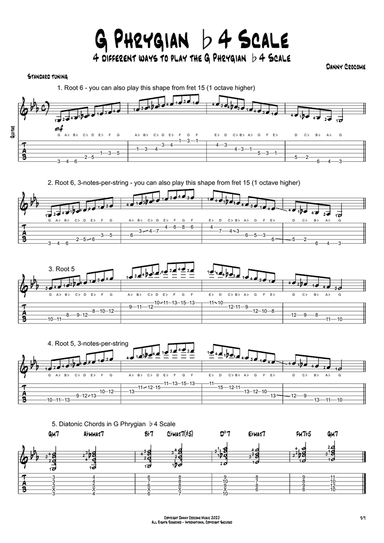 G Phrygian b4 Scale (4 Ways to Play)