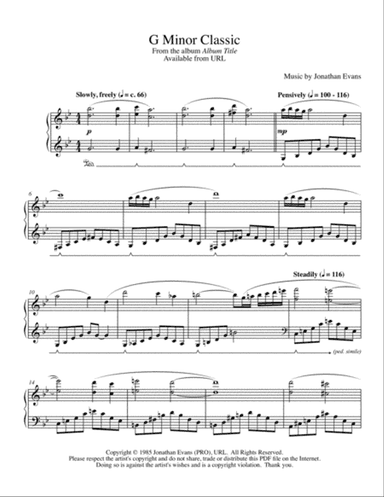 G MINOR CLASSIC