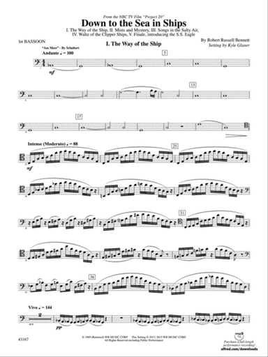 Down to the Sea in Ships (from the NBC TV Film Project 20): Bassoon