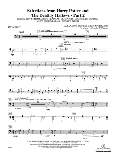 Harry Potter and the Deathly Hallows, Part 2, Selections from: 1st Trombone