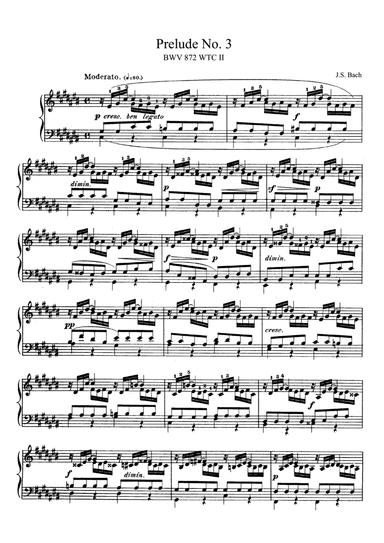 Bach Prelude and Fugue No. 3 BWV 872 in C-sharp Major The Well-Tempered Clavier Book II