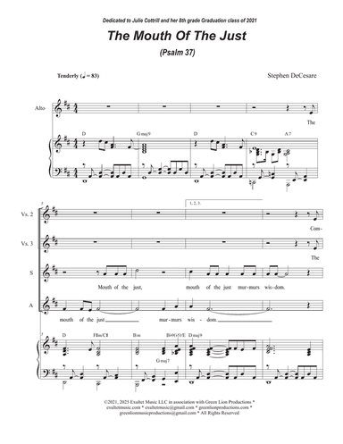The Mouth Of The Just (Psalm 37) (2-part choir - (SA)
