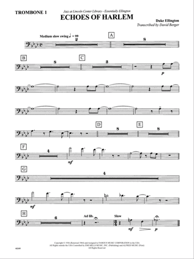 Echoes of Harlem: 1st Trombone