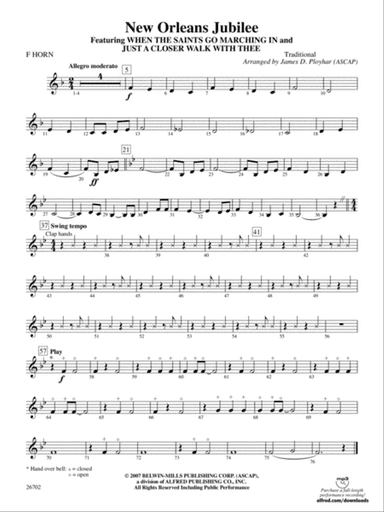 New Orleans Jubilee: 1st F Horn