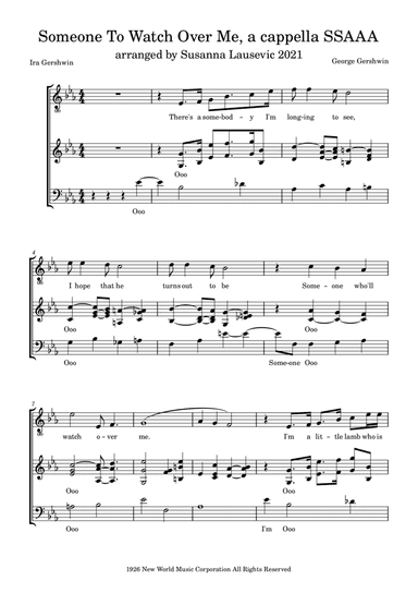 Someone To Watch Over Me