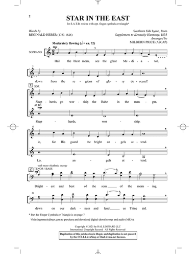 Star In The East (arr. Milburn Price)