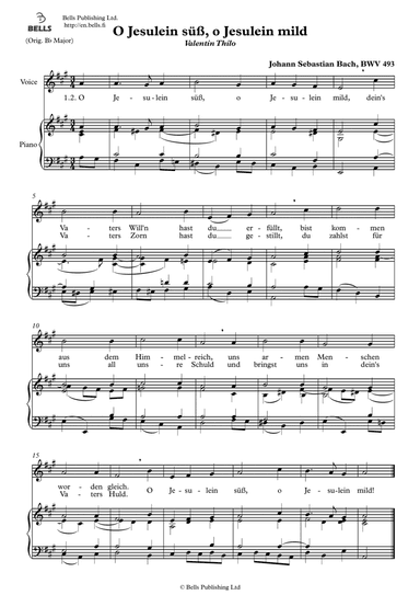 O Jesulein suess, o Jesulein mild, BWV 493
