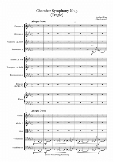 Chamber Symphony No 5 (Tragic)