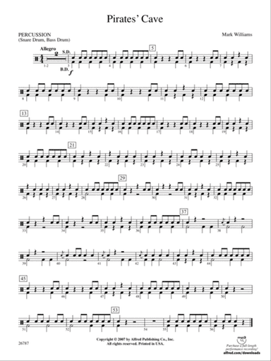 Pirates' Cave: 1st Percussion