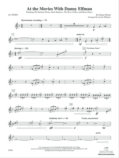 At the Movies with Danny Elfman: 1st F Horn