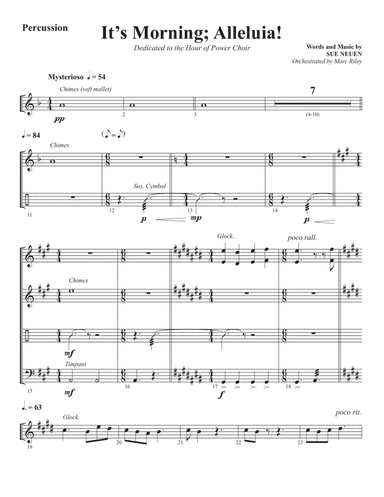 It's Morning; Alleluia! - Percussion