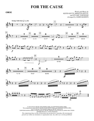 For the Cause (arr. James Koerts) - Oboe