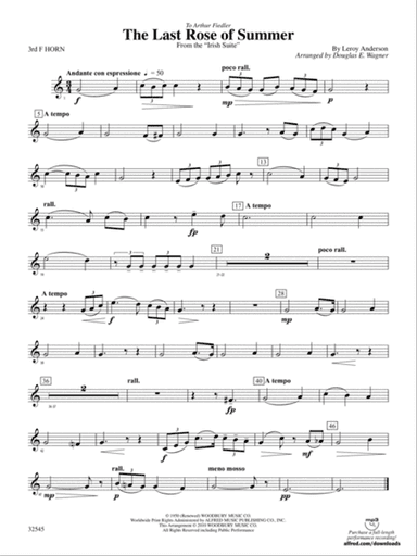 The Last Rose of Summer (from the Irish Suite): 3rd F Horn