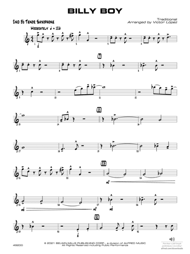 Billy Boy: 2nd B-flat Tenor Saxophone