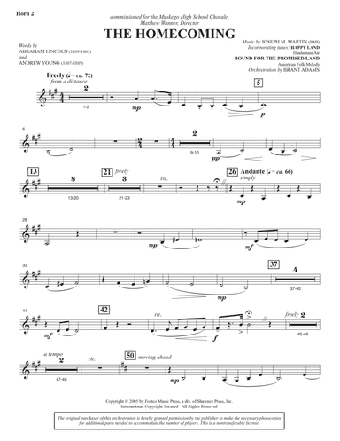 The Homecoming - F Horn 2
