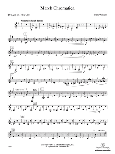 March Chromatica: (wp) E-flat Tuba T.C.