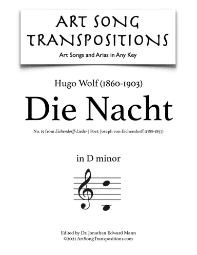 WOLF: Die Nacht (transposed to D minor)