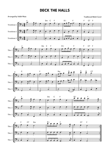 Deck The Halls - Trombone Trio