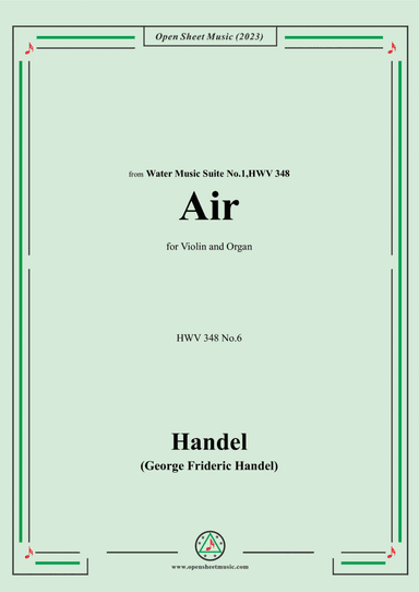 Handel-Air,HWV 348 No.6,for Violin and Organ