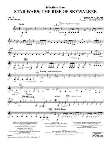 Selections from Star Wars: The Rise of Skywalker - Pt.5 - Bb Bass Clarinet