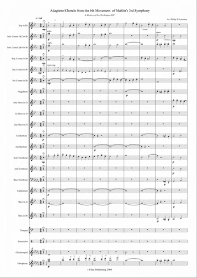 Finale Adagietto from Mahler 3 for Brass Band