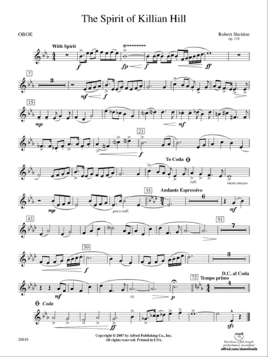 The Spirit of Killian Hill: Oboe