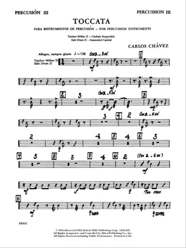 Toccata: 3rd Percussion