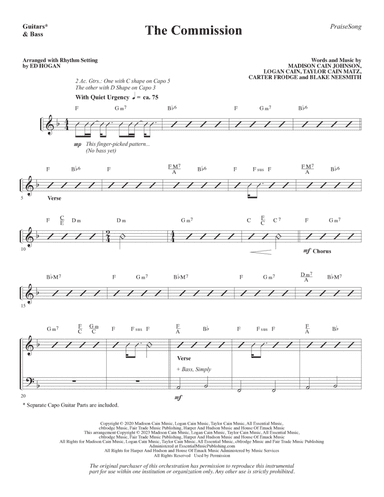 The Commission (arr. Ed Hogan) - Guitars/Bass