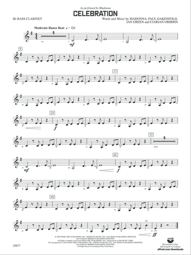 Celebration: B-flat Bass Clarinet