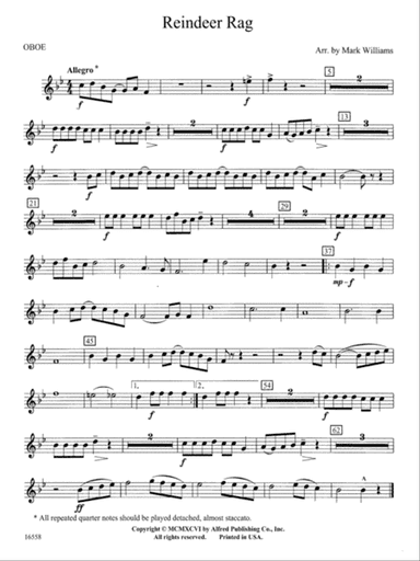 Reindeer Rag: Oboe