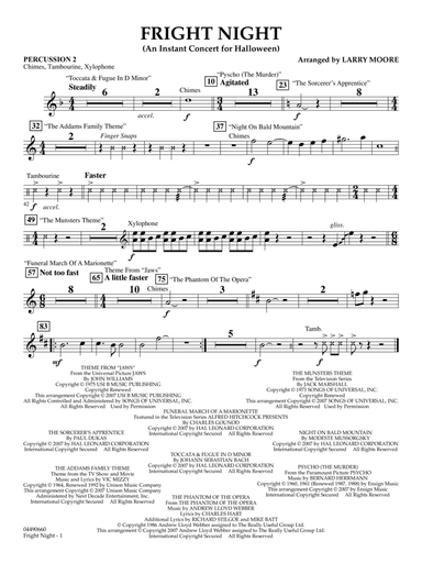 Fright Night (An Instant Concert For Halloween) - Percussion 2