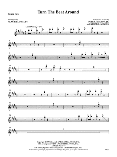 Turn the Beat Around: B-flat Tenor Saxophone