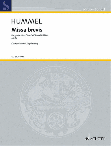 Missa Brevis Op. 5a For Satb And 8 Wind Instruments, Organ Score