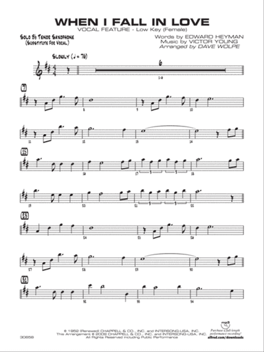 When I Fall in Love: Solo Tenor Saxophone
