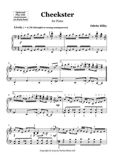 Cheekster (Piano/Electric Piano Solo)