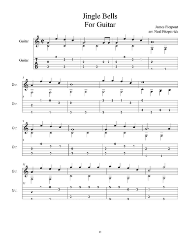 Jingle Bells For Guitar