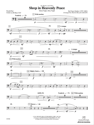 Sleep in Heavenly Peace: (wp) B-flat Tuba B.C.